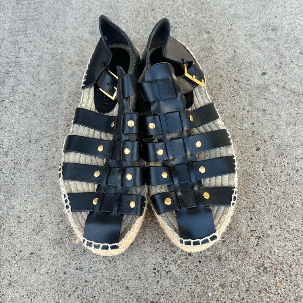 Tory Burch Fisherman Platform Espadrille Sandals - Picture 3 of 14